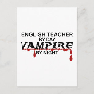 Cartão Postal Professor Inglês Vampire pela Noite