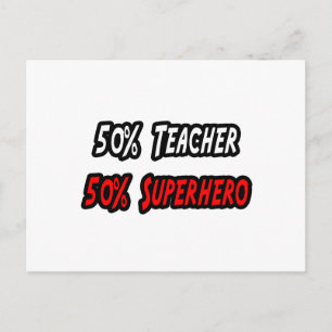 Cartão Postal Professor / Super-herói
