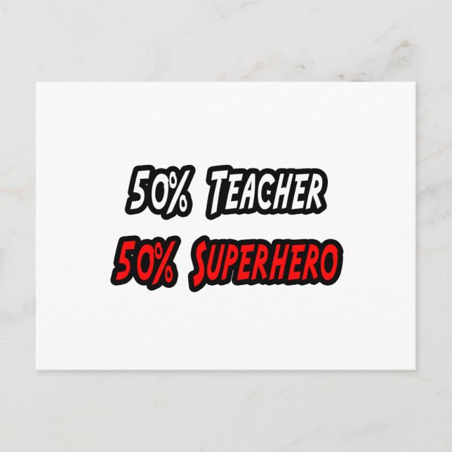 Cartão Postal Professor / Super-herói (Frente)