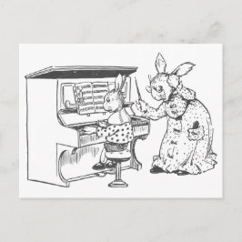 Cartão Postal Professora Bunny Piano e seu aluno