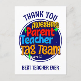 Cartão Postal Professora da Escola, Equipe de ATG Pai