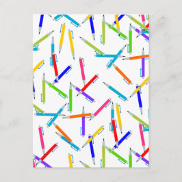 Cartão Postal Professora de Arte Mecânica Pencils,