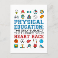 Professora do PE Phys Ed Gym Coach Heart Race