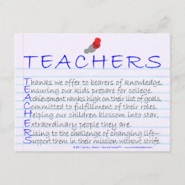 Cartão Postal Professores (Acróticos)