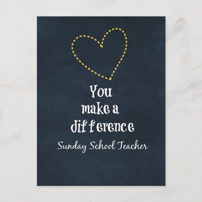 Cartão Postal Professores de escola de domingo (Frente)
