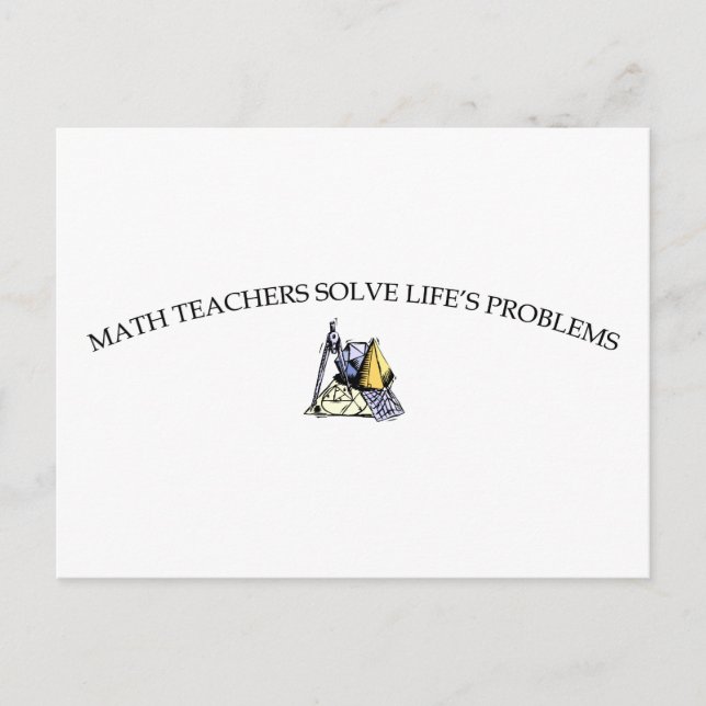 Cartão Postal Professores de matemática resolvem os problemas da (Frente)