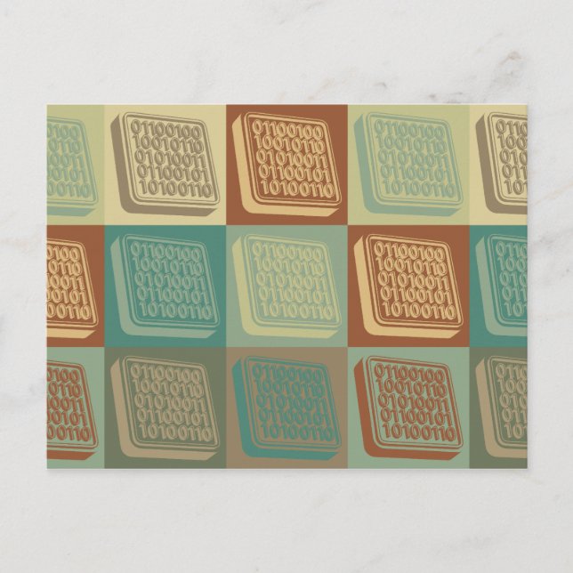 Cartão Postal Programação de Pop Art (Frente)