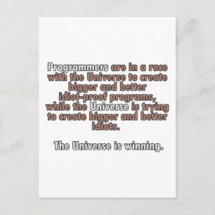 Cartão Postal Programadores Vs Universo