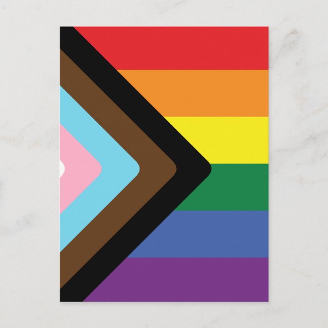 Cartão Postal Progress Pride Flag  (Frente)