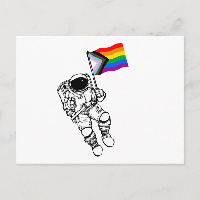 Cartão Postal Progress Pride Moonman (Frente)