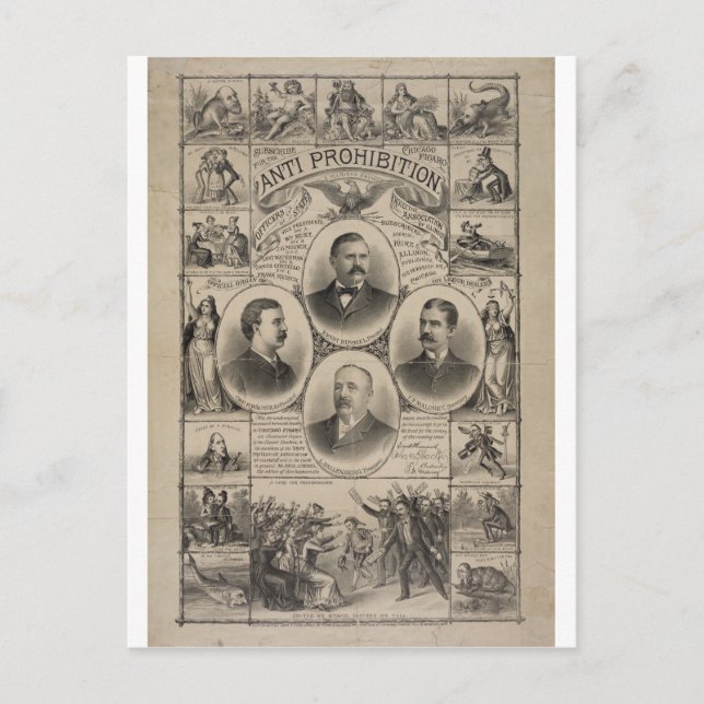 Cartão Postal Proibição por Kurz & Allison (1888) (Frente)