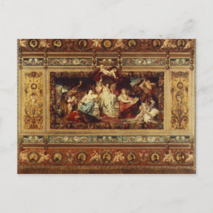 Cartão Postal Projete para a cortina na ópera de Dresden