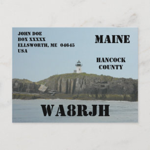 Cartão Postal Projete Sua Própria QSL Operador de Rádio HAM Faro