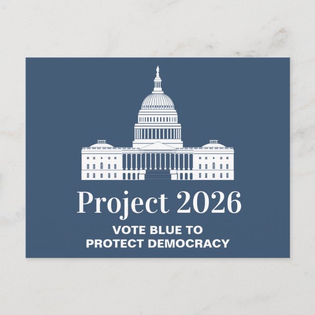 Cartão Postal Projeto 2026 Voto pela Democracia (Frente)