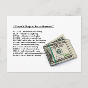 Cartão Postal projeto de vencedores para a conquista