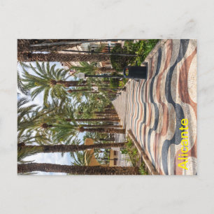 Cartão Postal Promenade, Alicante, Costa Blanca, Espanha