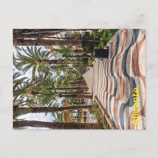 Cartão Postal Promenade, Alicante, Costa Blanca, Espanha (Frente)