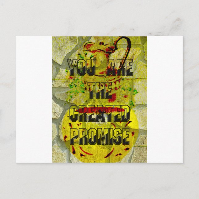 Cartão Postal Promessa do ouro: O Script do Ouro do Destino (Frente)