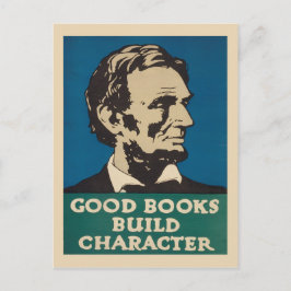 Cartão Postal Promoção de livros escolares Abraham Lincoln