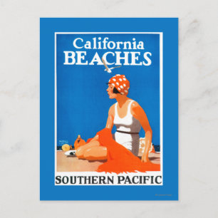 Cartão Postal Promocional das praias da Califórnia