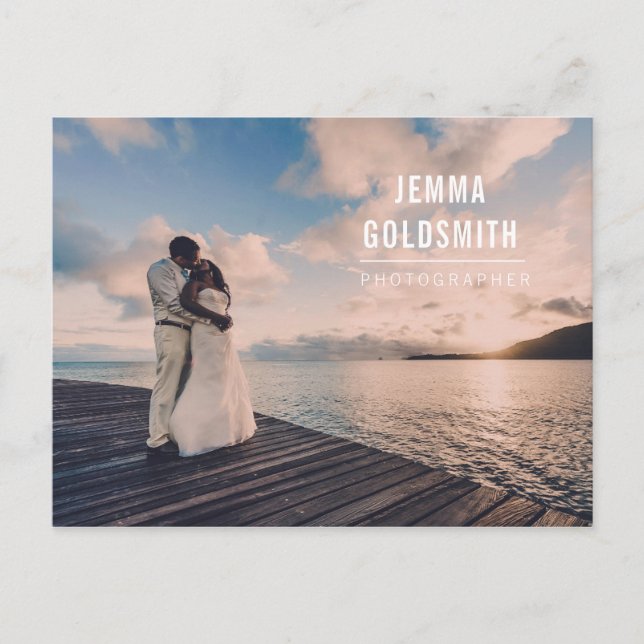 Cartão Postal Promocional de Fotografia Profissional (Frente)