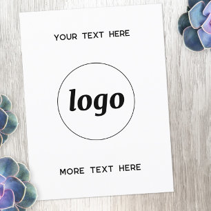 Cartão Postal Promocional de logotipo Empresa