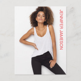 Cartão postal promocional de modelo de ator sem bo