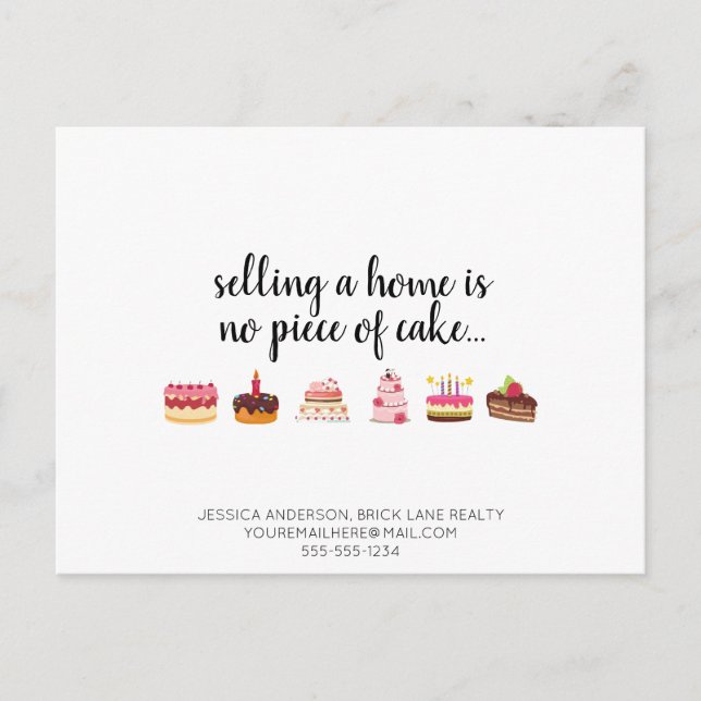 Cartão Postal Promocional de venda de imóveis (Frente)