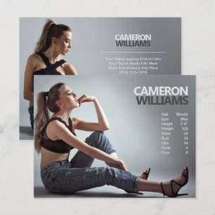 Cartão Postal promocional do Ator do Modelo Lateral 2