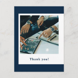 Cartão Postal Promocional do Financial Planner Obrigado