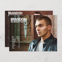 Cartão Postal promocional do Modelo de Foto 2 Lado 3