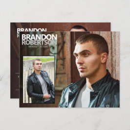 Cartão Postal promocional do Modelo de Foto 2 Lado 3