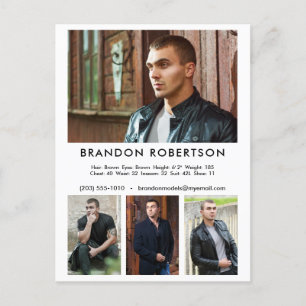 Cartão Postal Promocional do Modelo de Foto do Ator Modelo 4