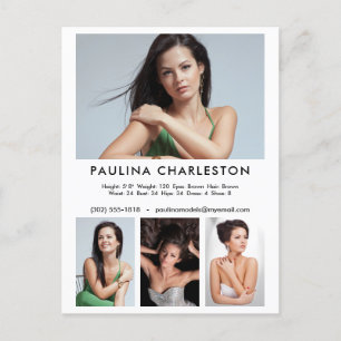 Cartão Postal Promocional do Modelo de Foto do Ator Modelo 4