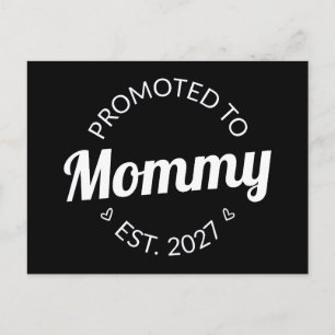 Cartão Postal Promovida a Mamãe Est 2027 Anúncio de Nova Mamãe E