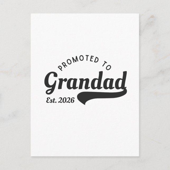 Cartão Postal Promovido a Avô 2026 (Frente)