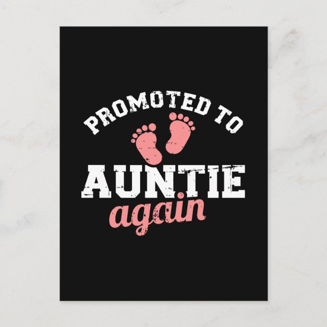 Cartão Postal Promovido a tia novamente (Frente)