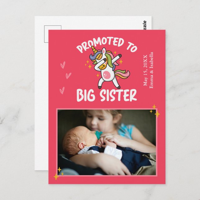 Cartão Postal Promovido ao lançamento de fotos da Big Sister Uni (Frente/Verso)