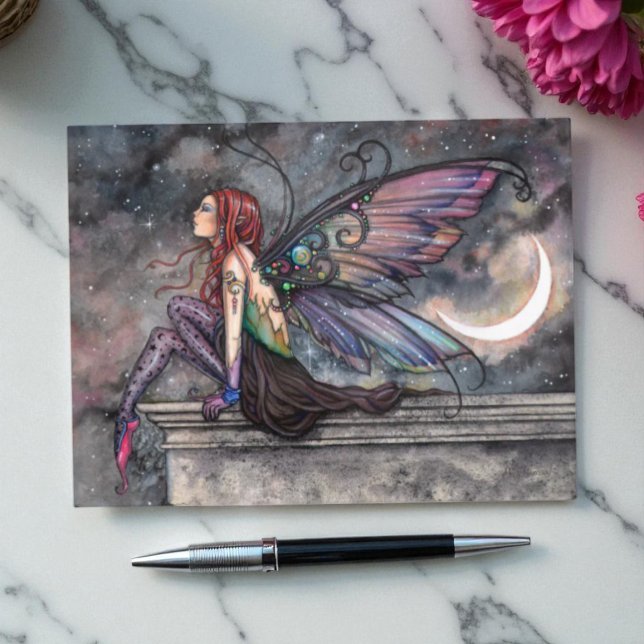 Cartão Postal Pronta para o Voo Arte Mística Celestial de Fada (Criador carregado)