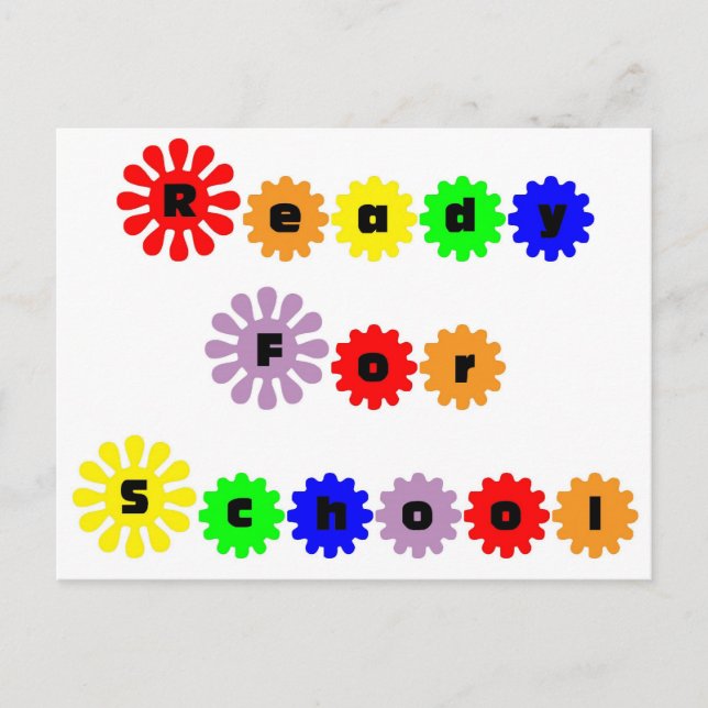 Cartão Postal Pronto Para A Escola (Frente)