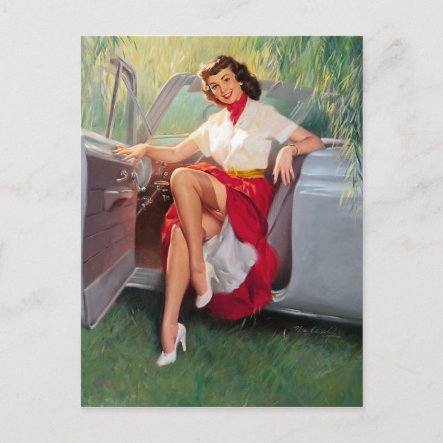 Cartão Postal Pronto para colocar o pino para cima (Frente)