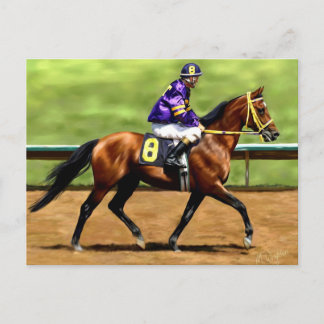 Cartão Postal Pronto para Executar - Pintura Race Horse