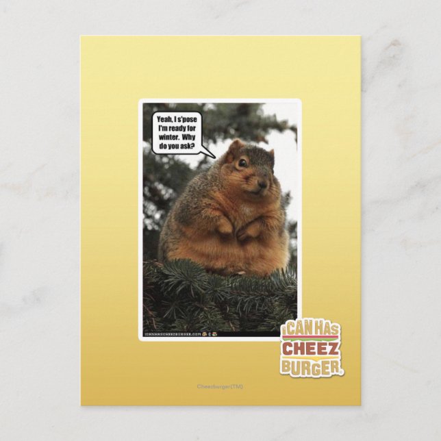 Cartão Postal Pronto para o inverno (Frente)