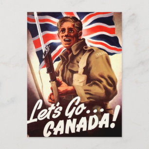Cartão Postal Propaganda de Guerra do Canadá