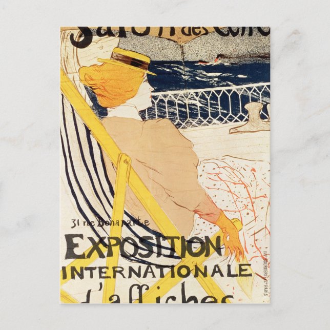 Cartão Postal Propaganda de poster de Henri de Toulouse-Lautrec (Frente)