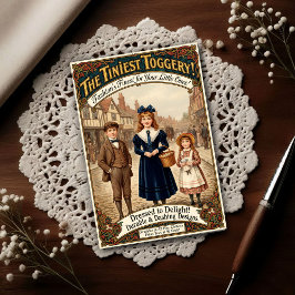 Cartão Postal Propaganda de Roupas da Tiniest Toggery Vintage de