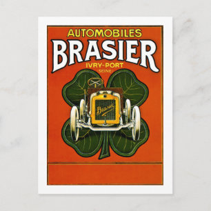 Cartão Postal Propaganda do francês do vintage dos automóveis 