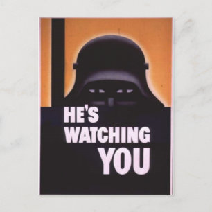 Cartão Postal Propaganda Ele Está Observando Você