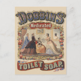 Cartão Postal Propaganda medicada do sabão de toalete dos