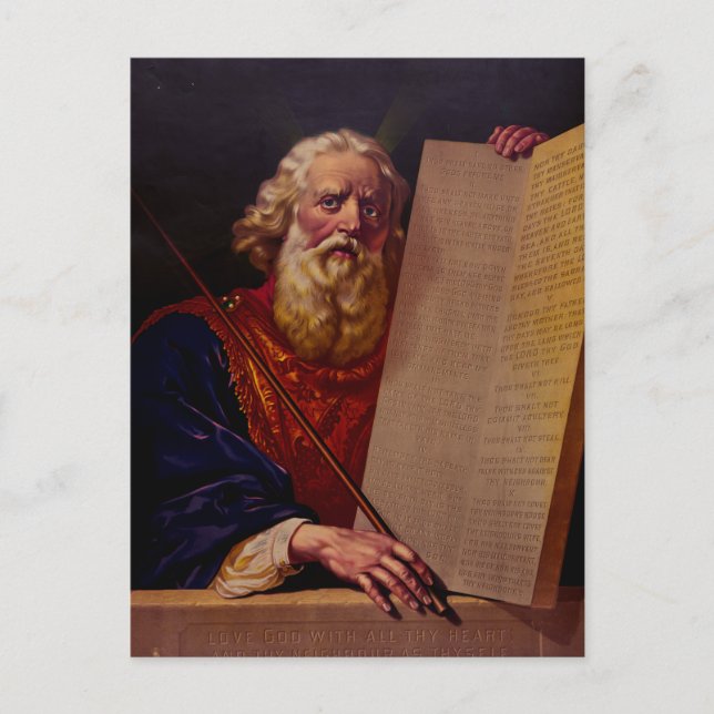 Cartão Postal Prophet Moses on Mount Sinai – High-Fidelity Epic  (Frente)